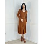 Vestido Tricô Caramelo 