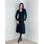 Vestido Tricô Preto 