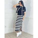 Conjunto tricô Preto/Branco