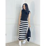 Conjunto tricô Preto/Branco