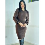 Vestido Tricô Marron 