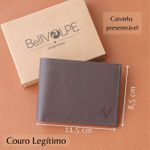 Carteira Masculina Horizontal Couro Legítimo Cor Marrom