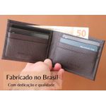 Carteira Masculina Horizontal Couro Legítimo Cor Marrom