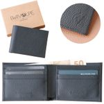 Carteira Masculina Horizontal Couro Legítimo Cor Preta