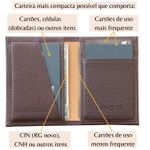 Carteira Masculina Slim Mini Cor Marrom