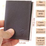 Carteira Masculina Slim Mini Cor Marrom