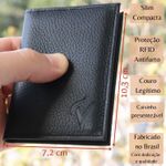 Carteira Masculina Slim Mini Cor Preto