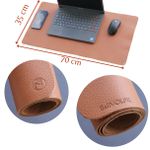 Mouse Pad Grande Desk Pad Desk Mat Mousepad Gamer Couro Legítimo Cor Caramelo