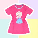  CAMISOLA INFANTIL - ELSA ROSA CHICLETE