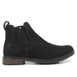 Botina Chelsea Nobuck | Couro legítimo - Preto