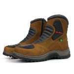 Bota Motociclista IRON 3000 Couro Legítimo - Caramelo