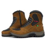 Bota Motociclista IRON 3000 Couro Legítimo - Caramelo