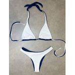 Bikini Bellandi Dupla Face Marinho Branco 
