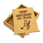 Estojo Caixa Mdf Cru Vazada Para Símbolos Do Reiki Unitário Do Som