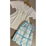 Basic curto | Aquarela Azul & Off