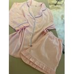 Conjunto Curto Babadinho Rosa Bebê 