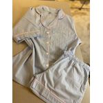 Conjunto Curto Tradicional Xadrez Azul