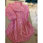 Chemise Babadinho Xadrez Grande Vermelho Tomate e Branco