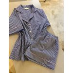 Conjunto Curto Tradicional Vichy Azul
