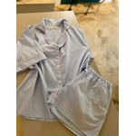 Conjunto Curto Tradicional Xadrez Azul
