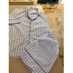 Conjunto Curto Tradicional Masculino Xadrez Azul