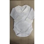 Body Branco com Bordados Rosa