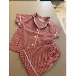 Conjunto Curto Tradicional Masculino Vichy Vermelho