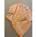 Conjunto Curto Babadinho Vichy Laranja 