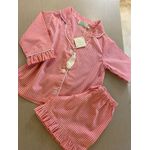 Conjunto Curto Babadinho Vichy Vermelho