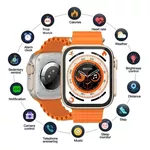 Smartwatch w68 Ultra Max 45mm Série 8 Nfc prova D´agua