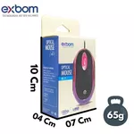 Mouse Exbom MS-9 Preto Com Led Vermelha