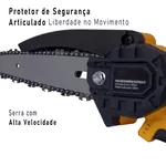 Motosserra Elétrica Portátil Recarregável Bateria 21v Bivolt Frequência 60Hz com Maleta