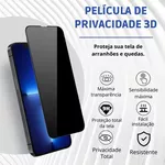 Película 3d Privacidade iPhone x / 15 Pró Max