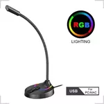 Microfone Gamer Usb Com Led Rgb Profissional Pc E Notebook Cor Preto