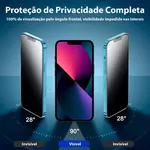 Película Privacidade Cerâmica Fosca Para iPhone XR/15 Pró Max - Não Quebra