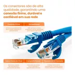 Cabo De Rede 10m Ethernet Lan Rj45 Cat5e C/ 10 Metros