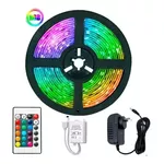 Fita Led Rgb 5050 5m Resistente a Poeira + Fonte Alimentação+Brinde