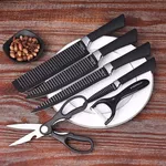 Kit Faqueiro para churrasco 6 Peças Inox Profissional antiaderente