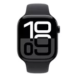 Apple Watch Series 10 GPS • Caixa preta brilhante de alumínio – 46 mm • Pulseira esportiva preta