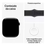 Apple Watch Series 10 GPS • Caixa preta brilhante de alumínio – 46 mm • Pulseira esportiva preta