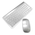 Kit Teclado E Mouse Sem Fio Kapbom Usb 2.4ghz Ka-685 Cor do mouse Prata Cor do teclado Branco