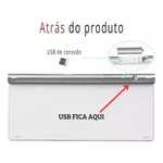 Kit Teclado E Mouse Sem Fio Kapbom Usb 2.4ghz Ka-685 Cor do mouse Prata Cor do teclado Branco