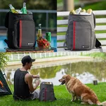 Mochila Térmica Bolsa Termowave Cooler Caixa Para Bebidas Praia Viagem Bag Cor Preto original