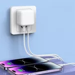 Fonte Tomada iphone samsung Tipo C 40w Duplo Usb C