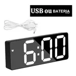 Relógio Digital De Mesa Led Com Data E Alarme Relógio Led Visor 12/24h 