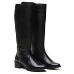 Bota Montaria Feminina de Couro Preto Aurora