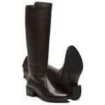 Bota Montaria Feminina de Couro Café Aurora