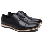 Sapato Casual Masculino em Couro Preto Ravi
