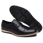Sapato Casual Masculino em Couro Preto Ravi