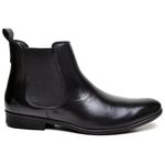 kit Bota Chelsea Preto + Cinto Dupla Face + Carteira + Calçadeira 